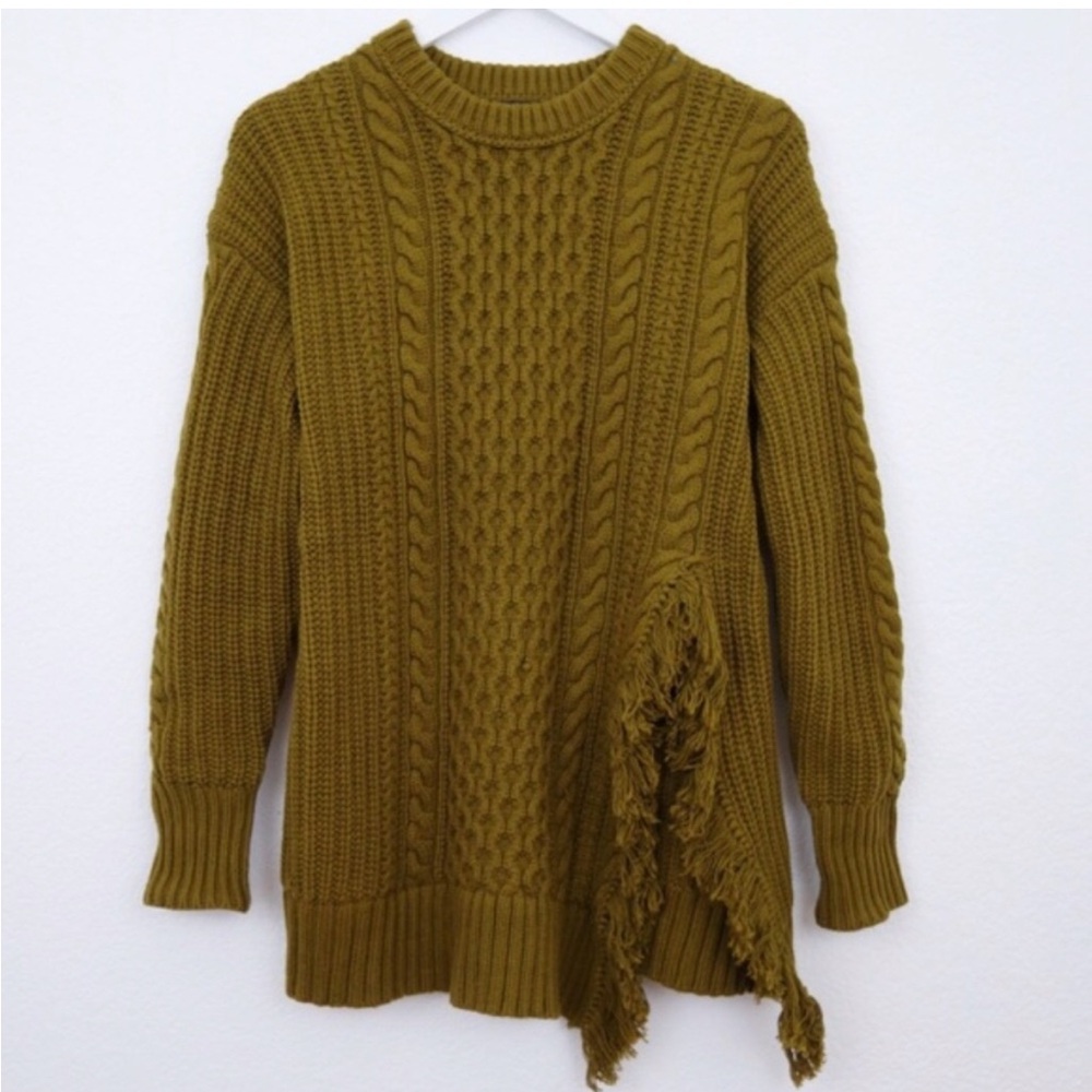 NWT! Jcrew Cable Knit Sweater w Fringe